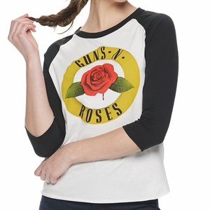 Guns N Roses Raglan Baseball Tee XL